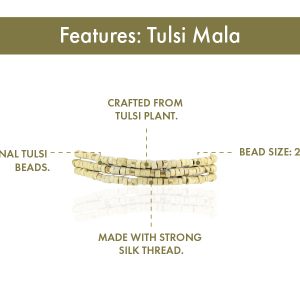 The Divine Tales Original Tulasi Tulsi Kanthi Mala 108 beads